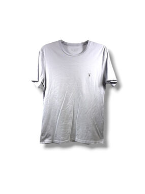 All Saints Tonic Short Sleeve Crew in Light Gray Size M